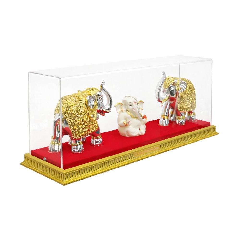 elephant idol in acrylic box