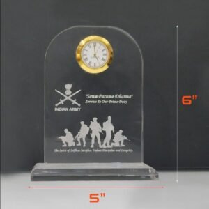 acrylic momento with clock