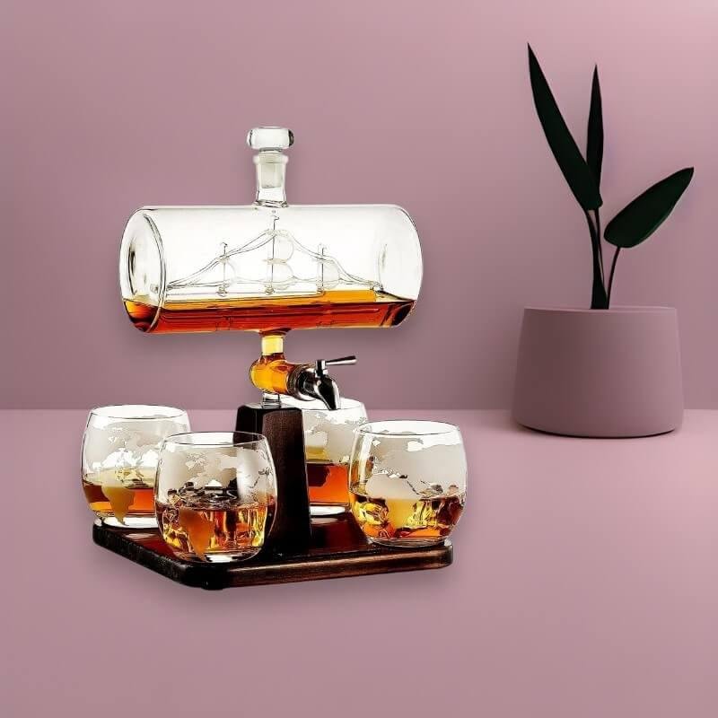 decanter set ship in bottle