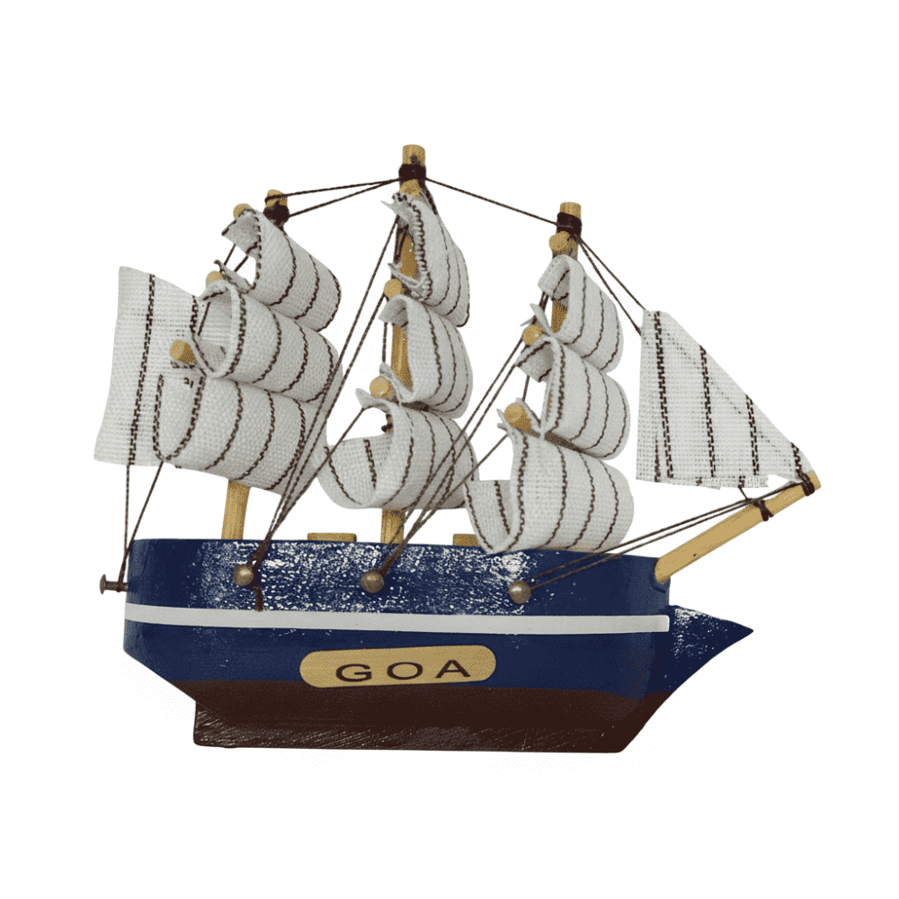 fridge magnet wooden ship