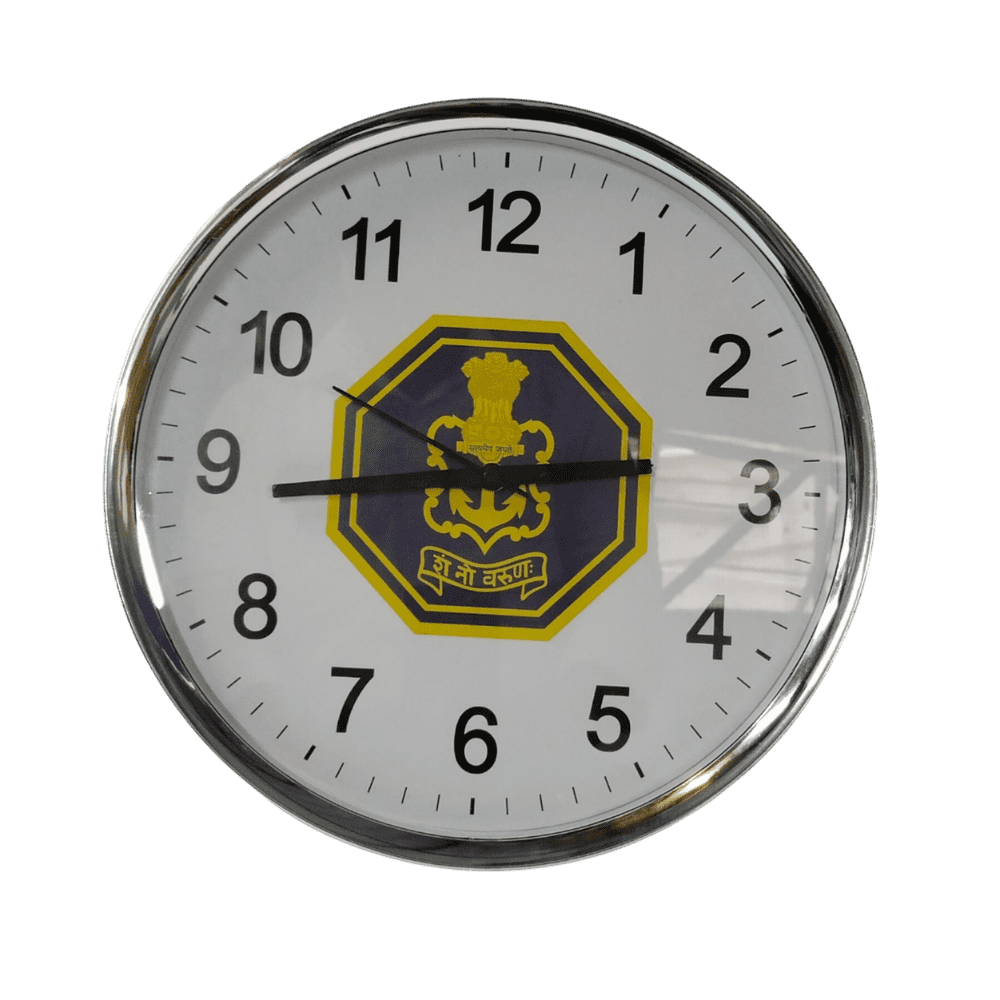 wallclock 12 round navy logo