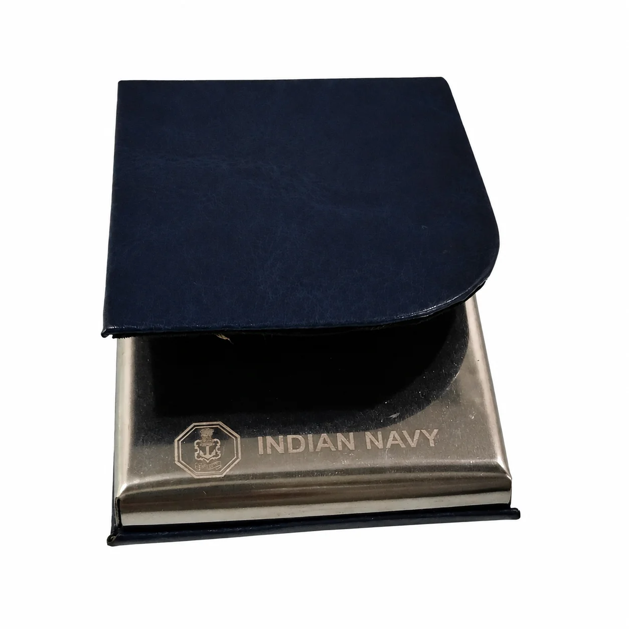 Indian Navy Premium Metal & Leather Visiting Card Holder - Image 2