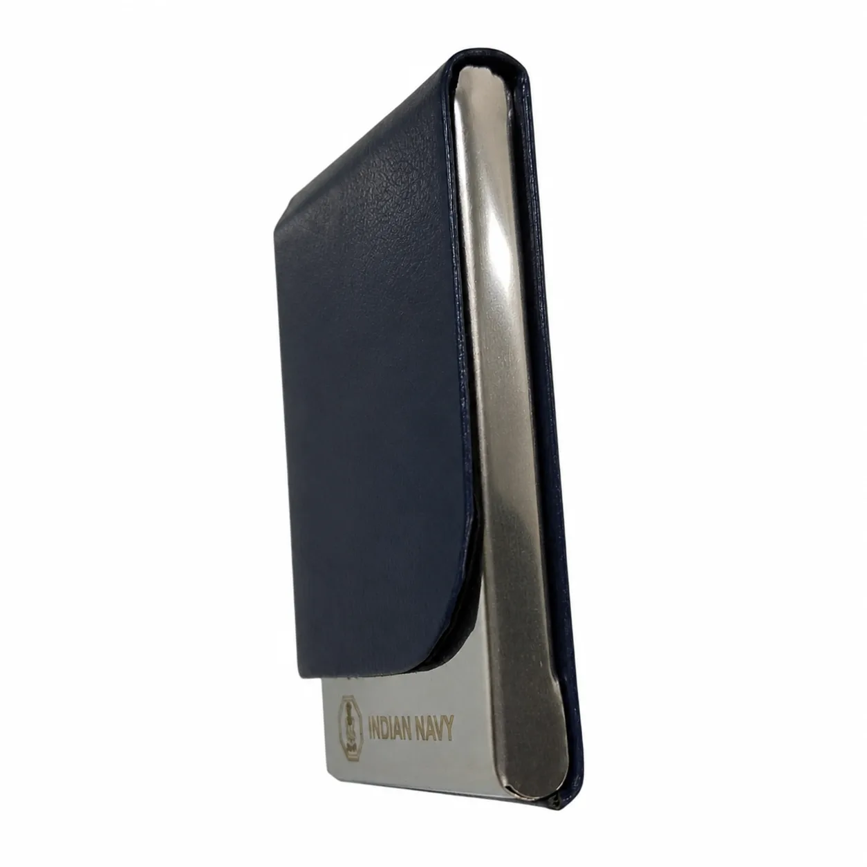 Indian Navy Premium Metal & Leather Visiting Card Holder - Image 3